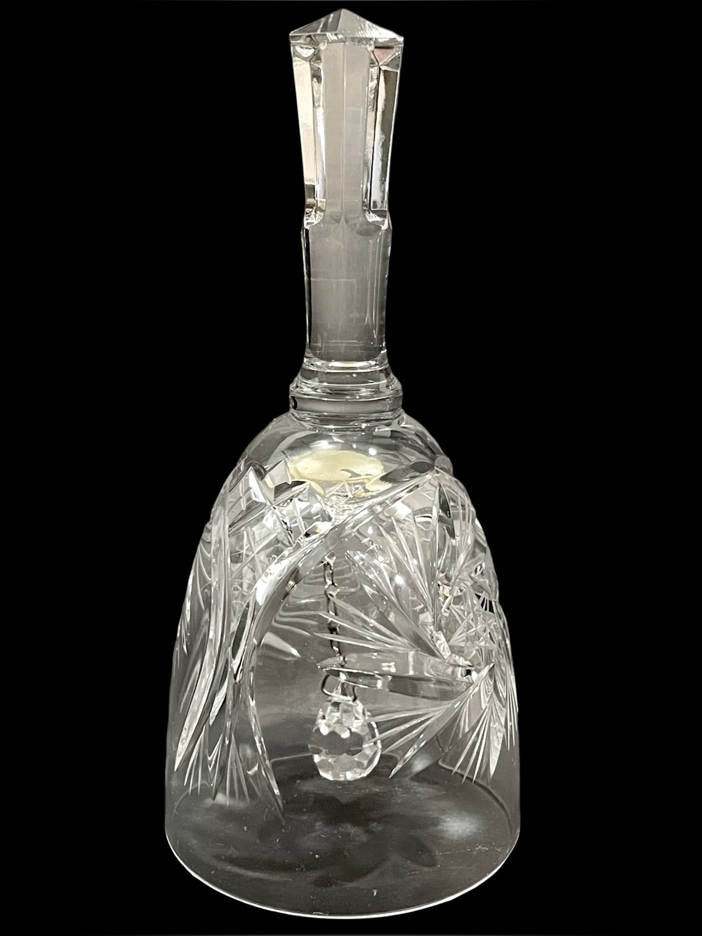 Vintage 1960s Bohemian Lead Cut Crystal - Bell Pinwheel & Star Pattern